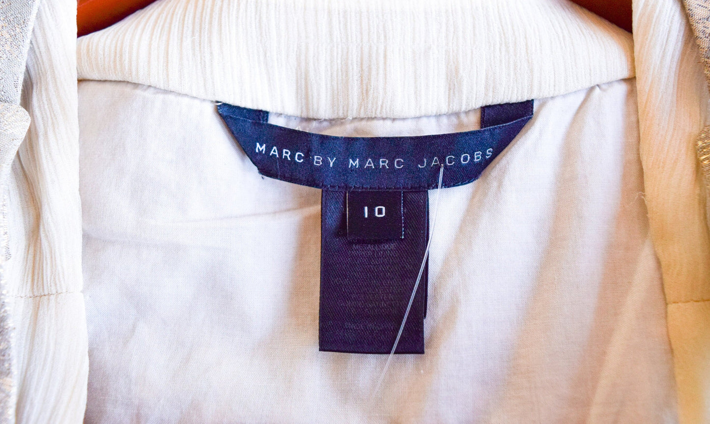 Marc Jacobs 1990s Gold Pleated Party Dress, Medium