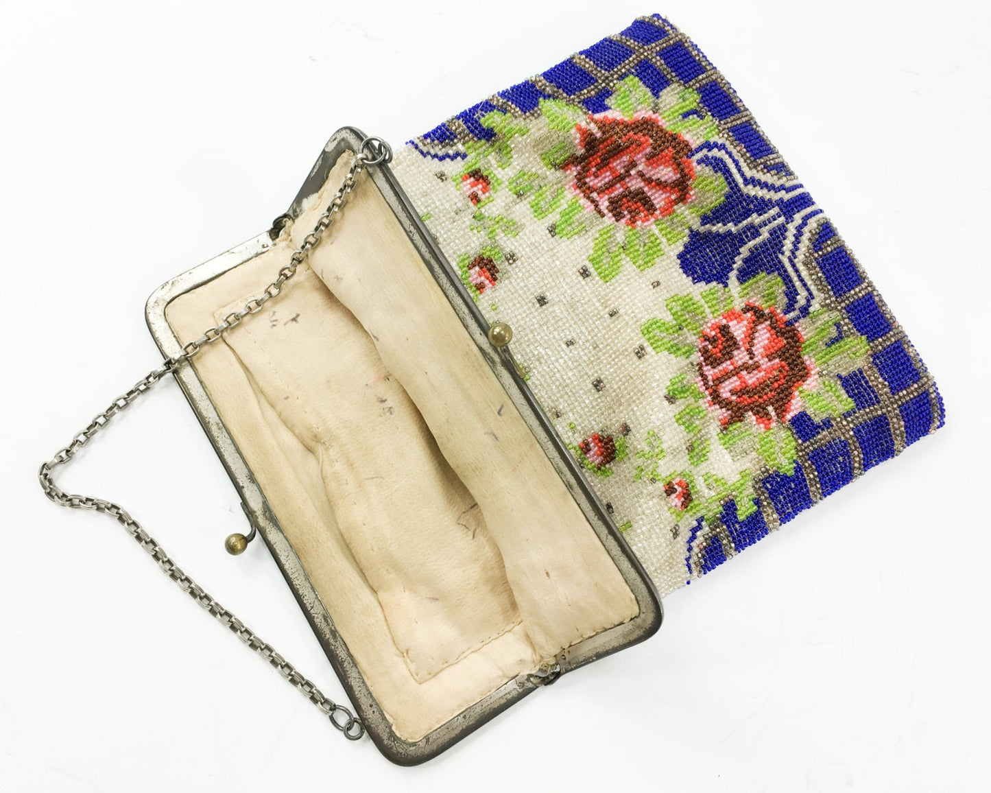 1900s Beaded Roses Handbag | Antique Evening Purse