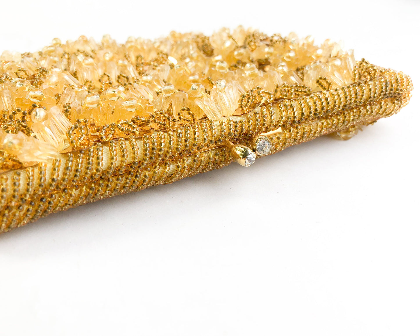 1950s Gold Beaded Sequin Clutch | Vintage Evening Handbag, Walborg