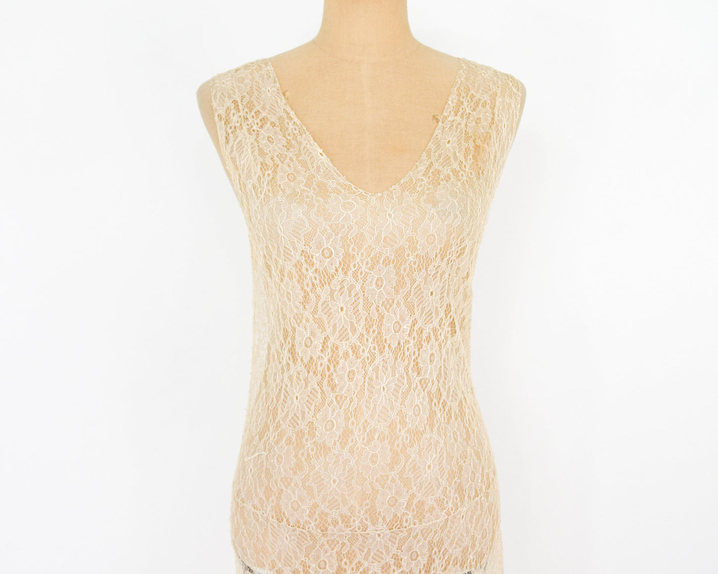 1930s Ivory French Lace Evening Gown & Jacket, Vintage Wedding Dress, Extra Small