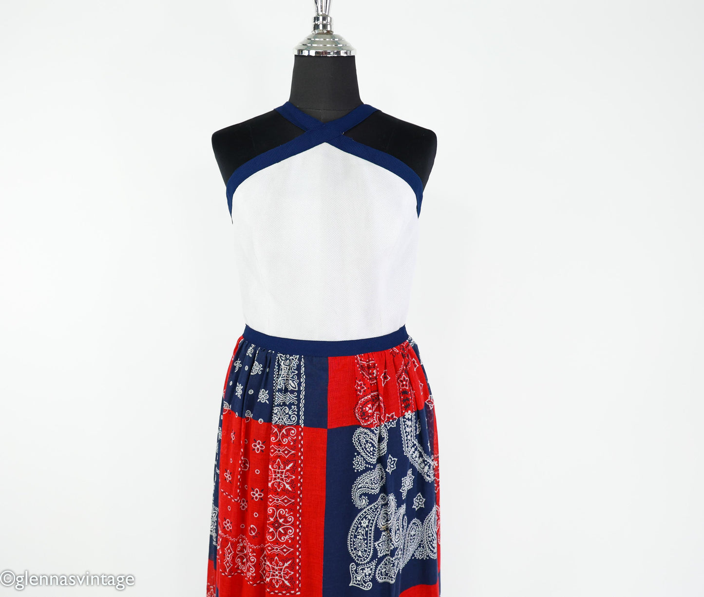 1970s Halter Maxi Dress, Small