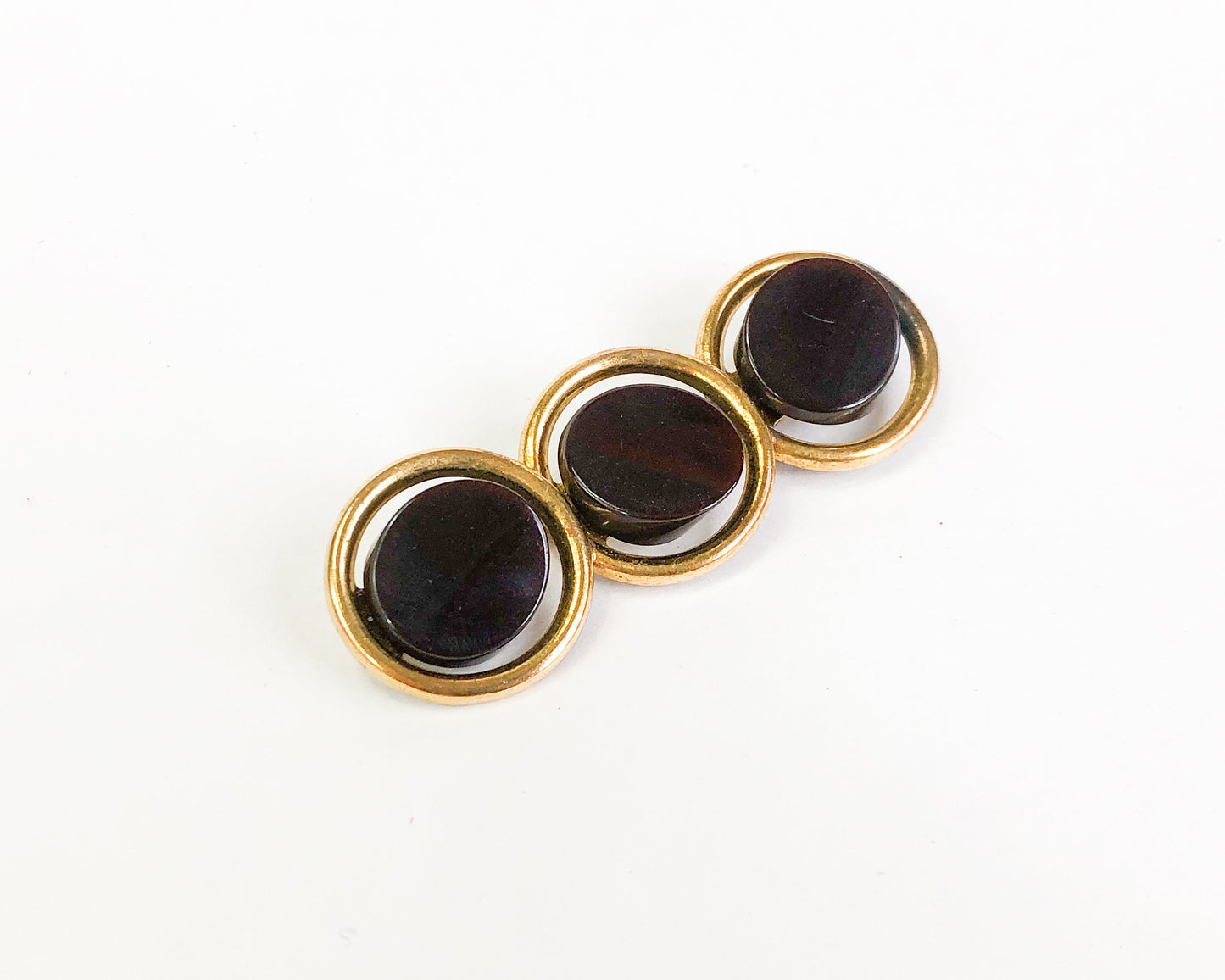 1940s Bakelite Bar Brooch | Brown Bakelite Pin