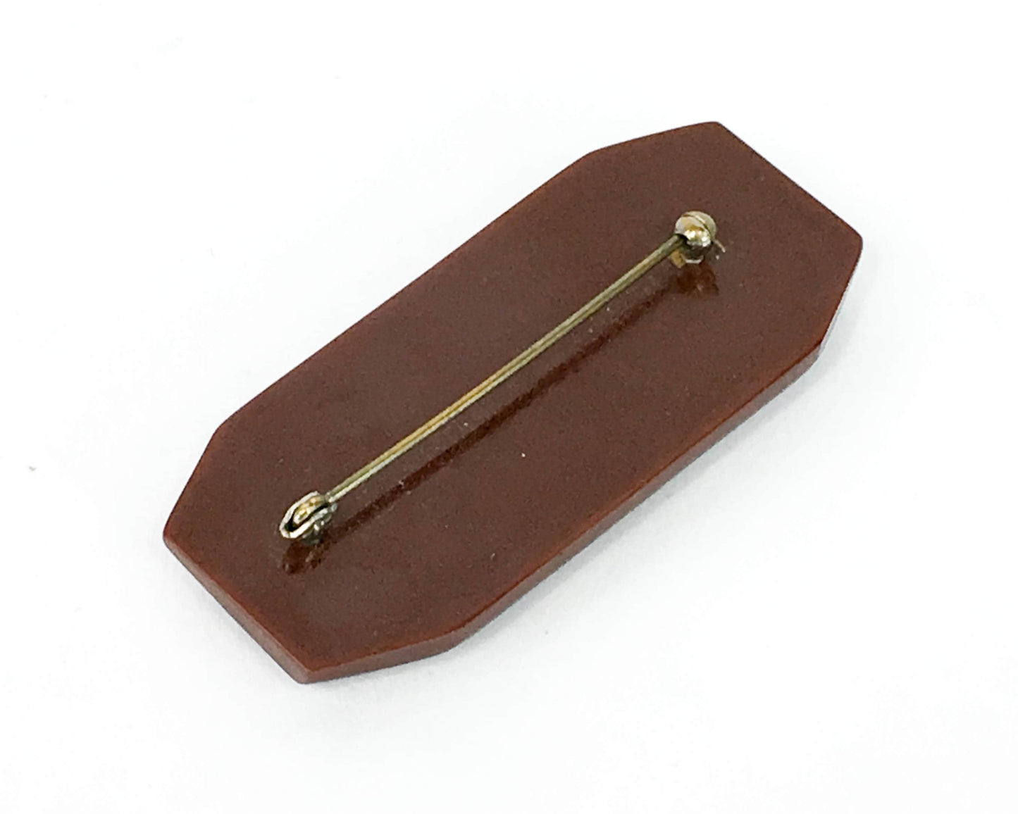 1930s Floral Carved Bakelite Brooch | Vintage Brown Pin