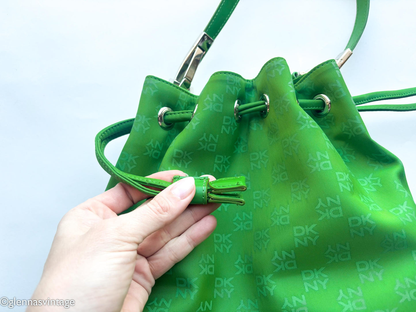 DKNY 1980s Bright Green Handbag