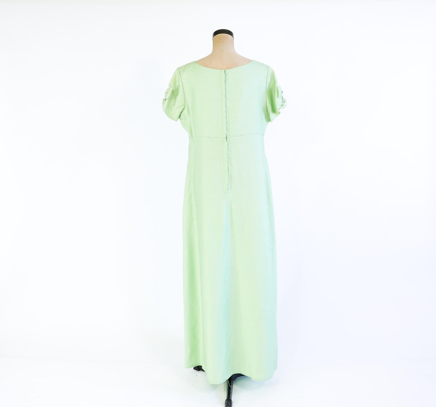 1960s Mint Green Evening Dress, 36" Waist