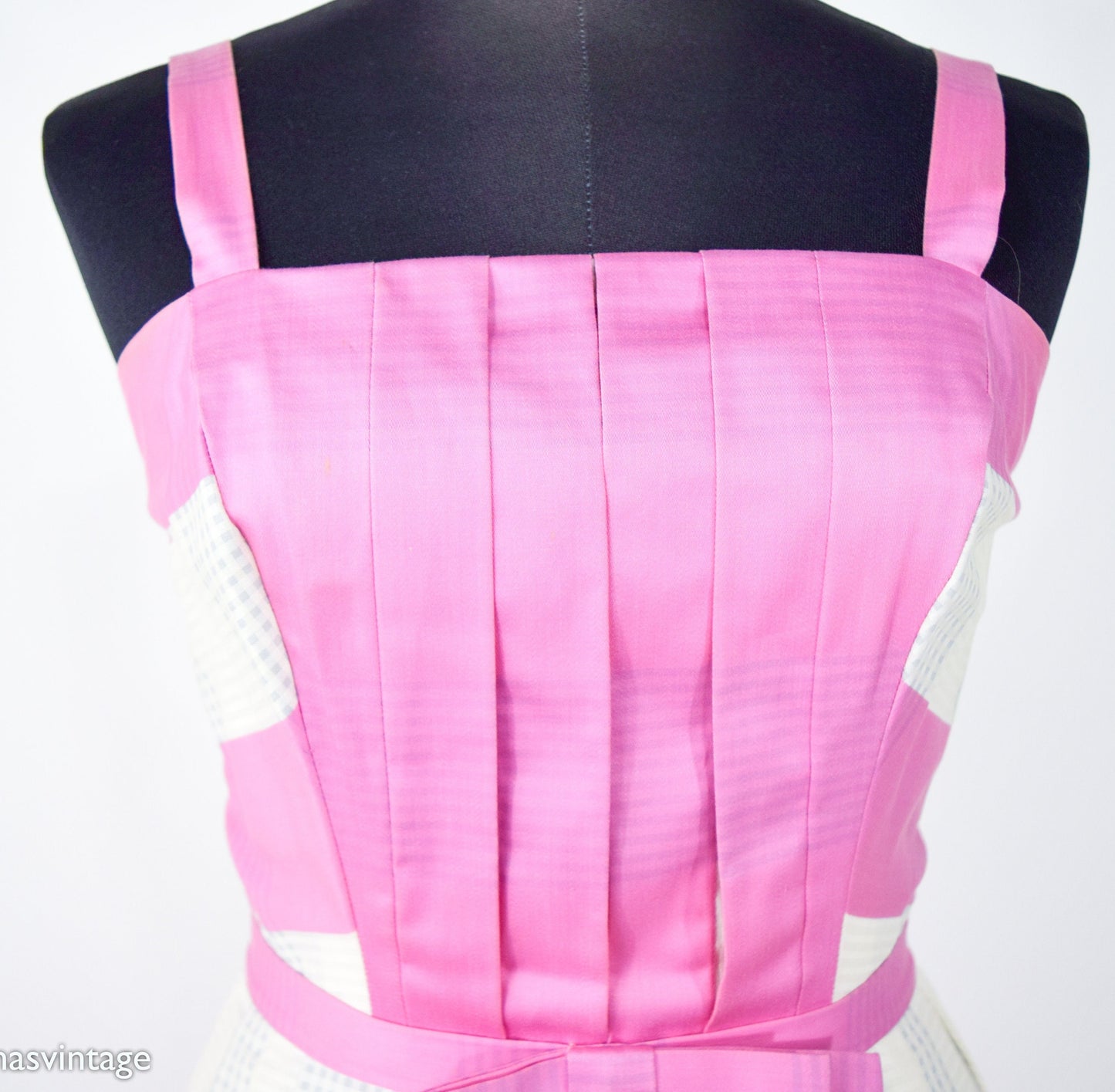 1950s Pink Stripe Sundress, Extra Small