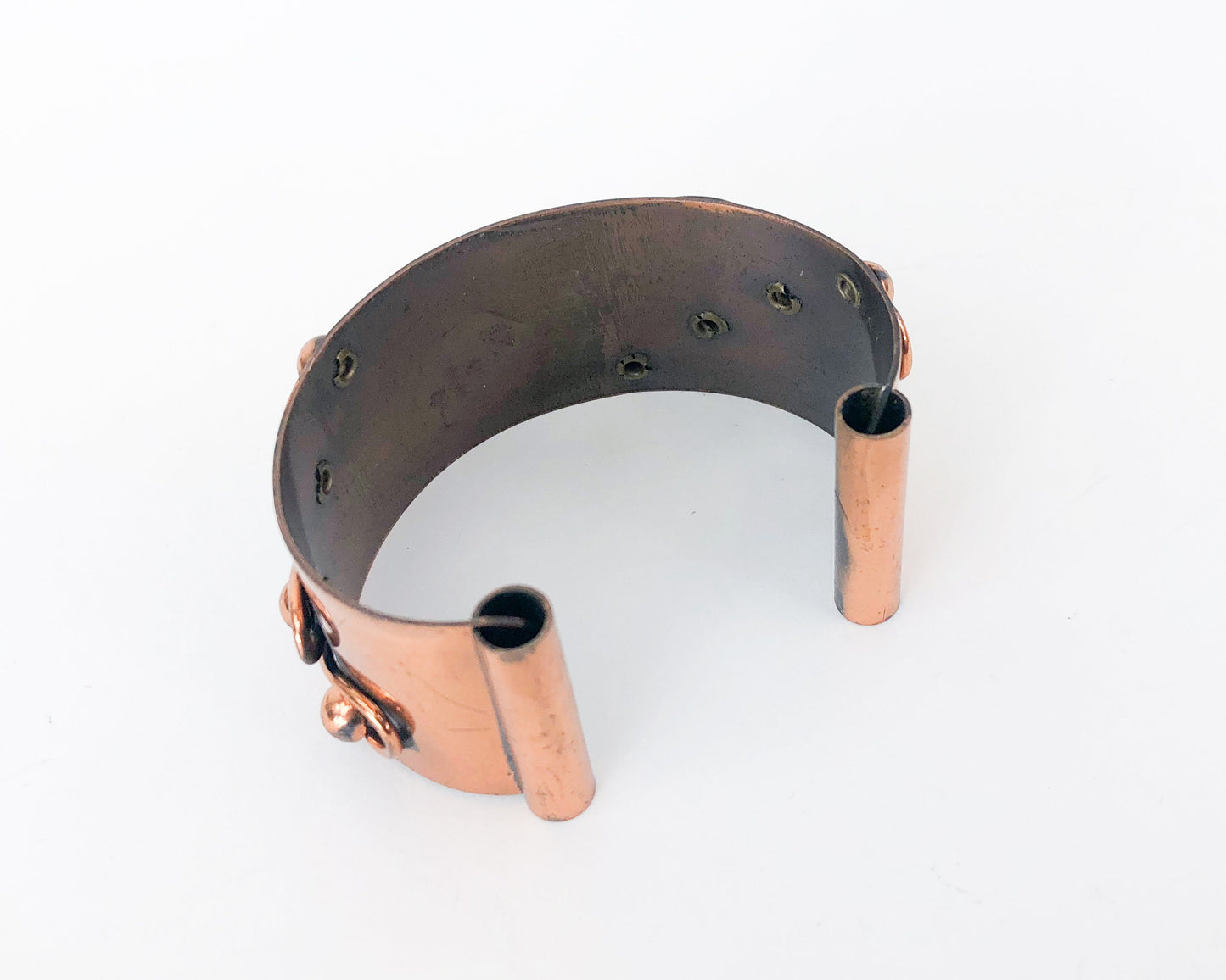 1960s Copper Cuff Bracelet, Mod Adjustable Bangle