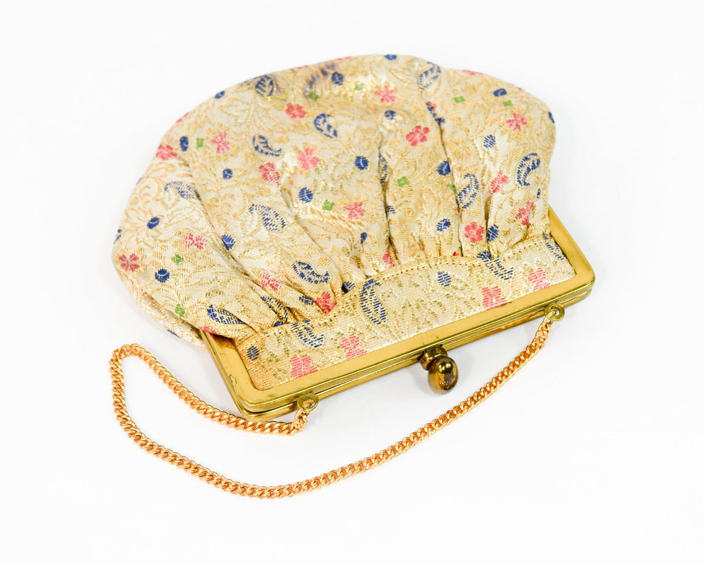 1950s Creme Brocade Evening Bag