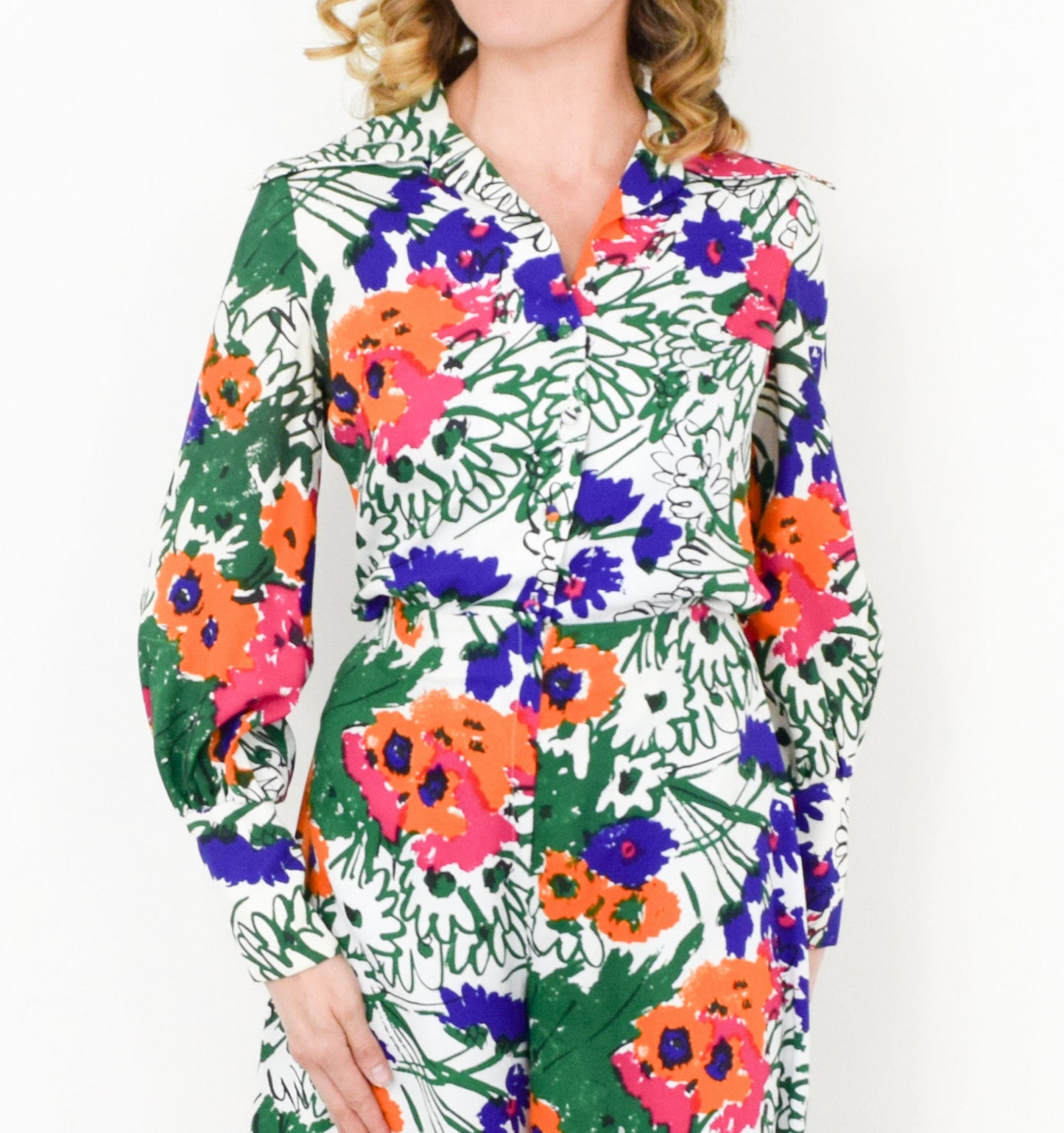 VERA Floral Palazzo Pants & Blouse Set, Medium