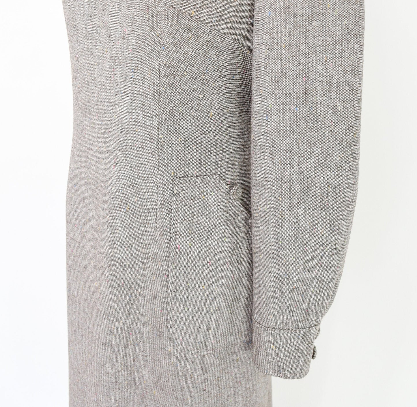 1950s Beige Wool Tweed Sheath Dress, Medium