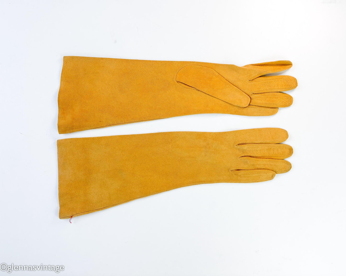 1950s Gold Suede Leather Gloves