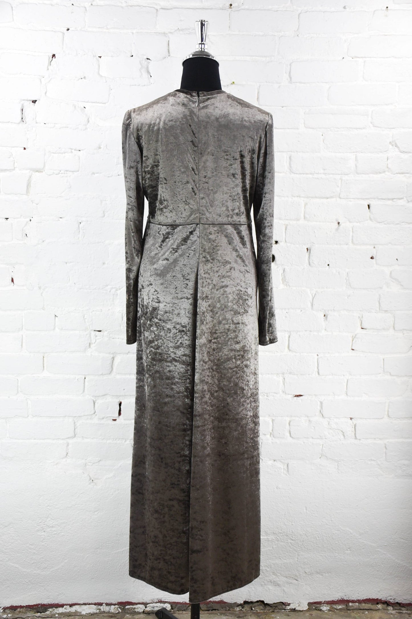 1980s Velvet Maxi Dress & Handmade Vest Set | BoHo, Medium
