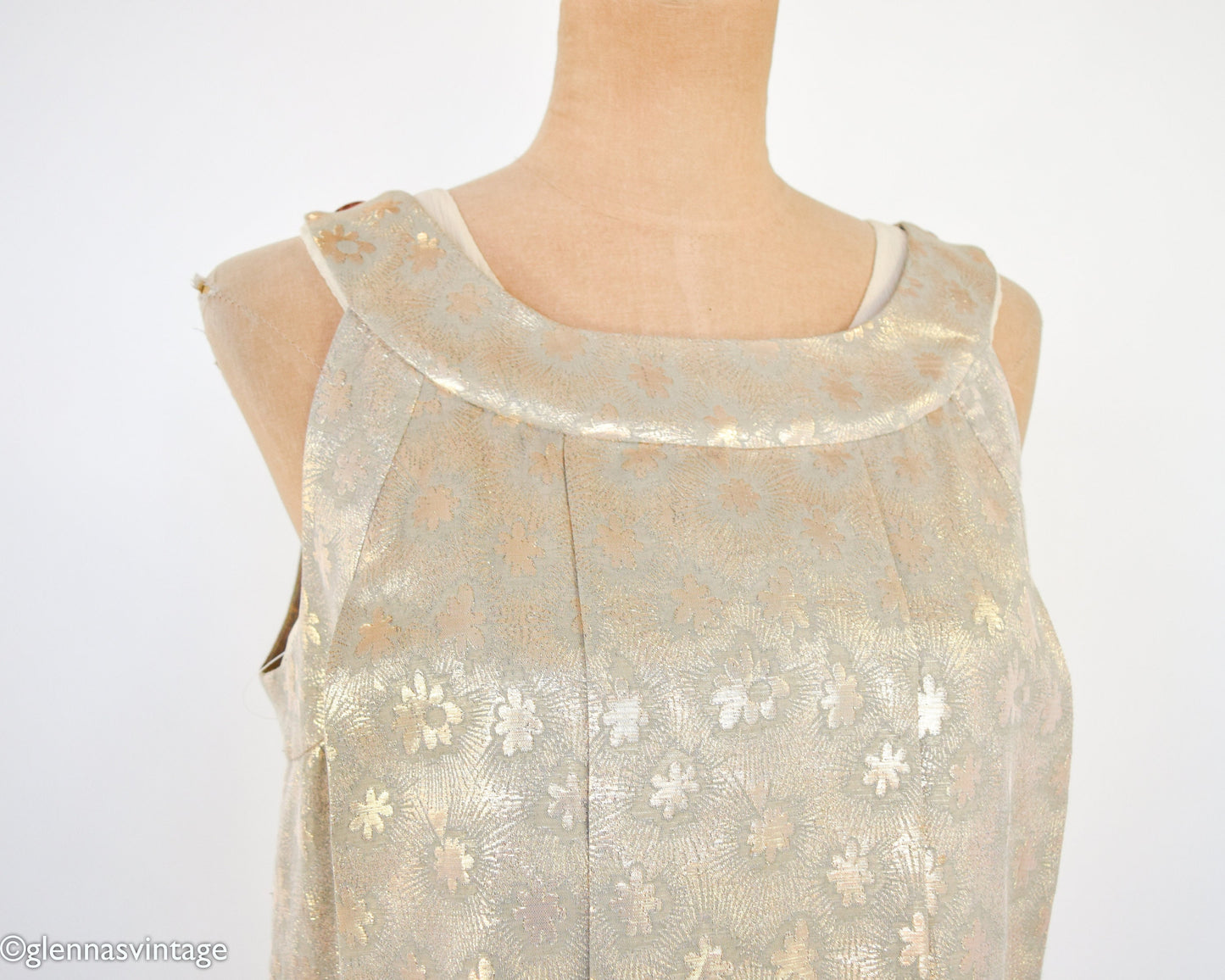 Marc Jacobs 1990s Gold Pleated Party Dress, Medium