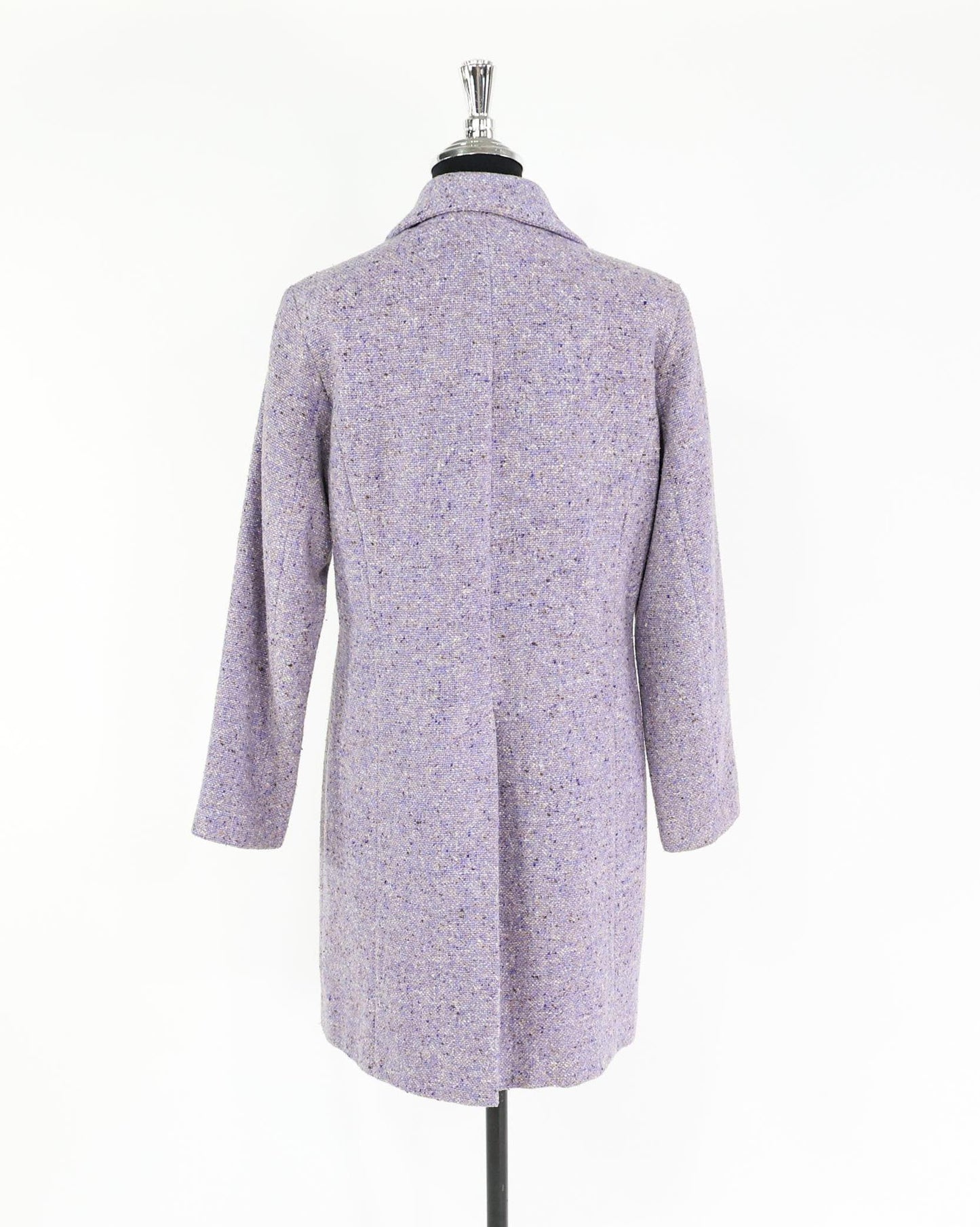 1960s Lavender Purple Wool Coat | 60s Lavender Scottish Wool Coat | Harris Tweed Scotland | Large
