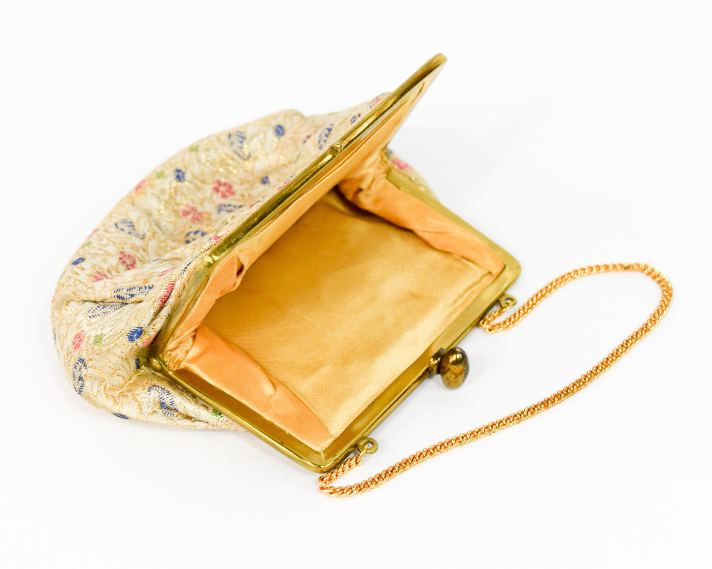 1950s Creme Brocade Evening Bag