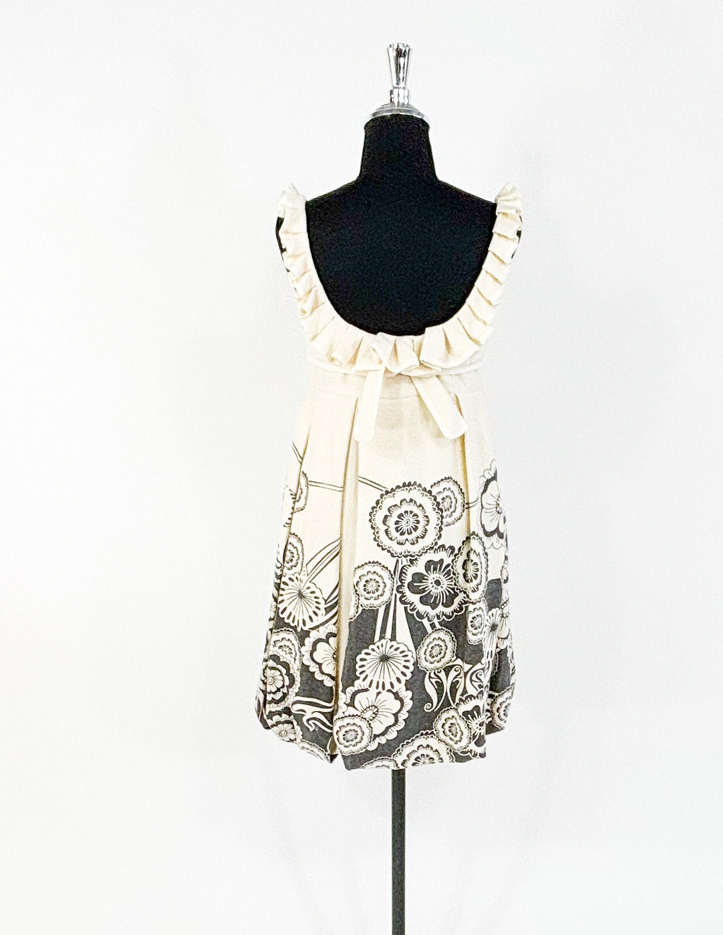 1990s White Wool Sleeveless Dress Sundress, Small