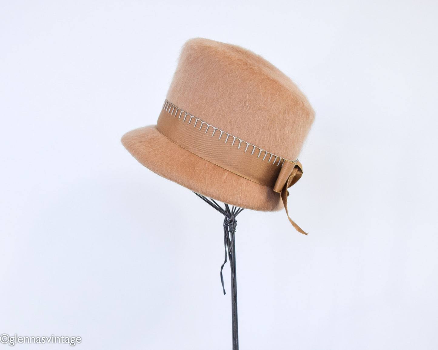 1960s Tan Mohair Wool Hat