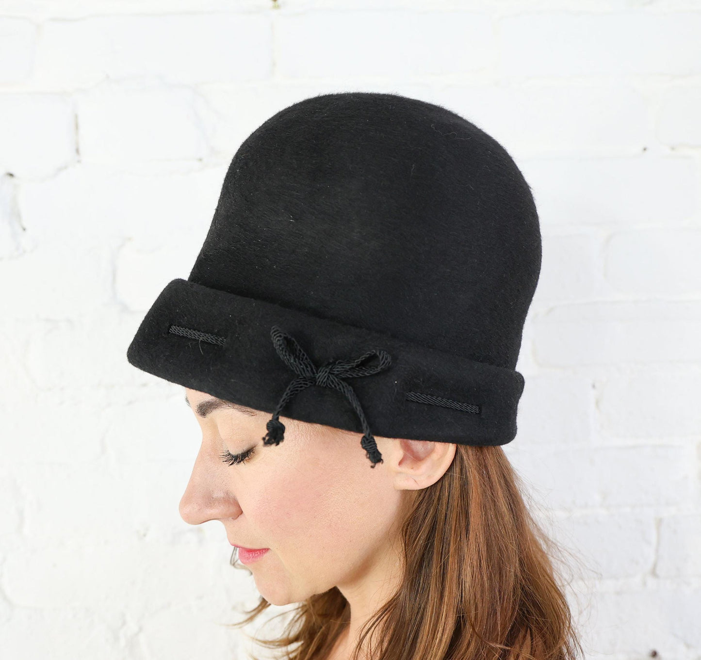 1960s Black Wool Felt Hat