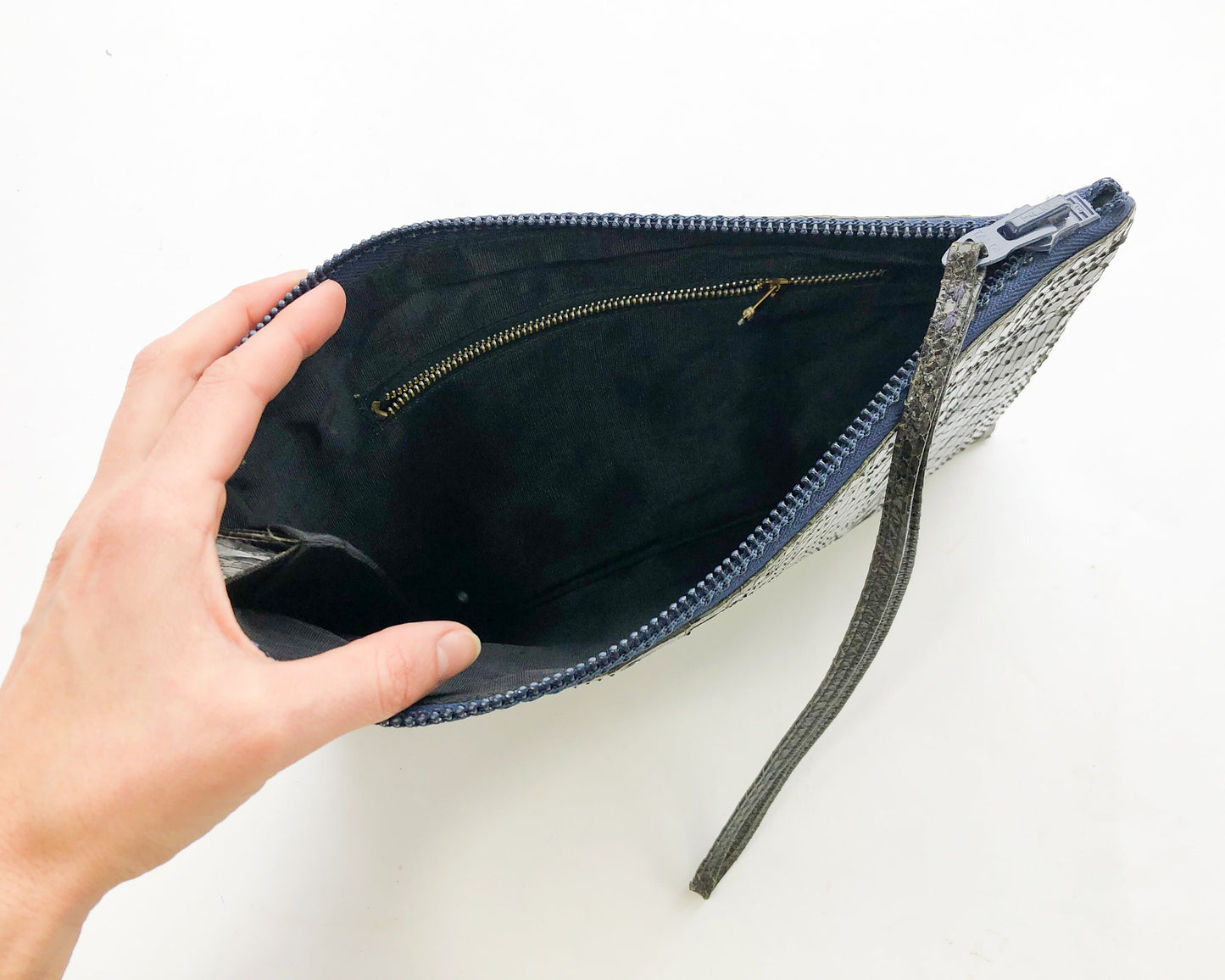 1980s Red Snakeskin Clutch | 1980s Olive Green Snakeskin Clutch