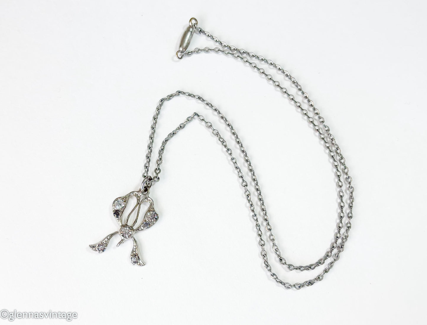 1930s Silver Delicate Necklace | Silver Pendant