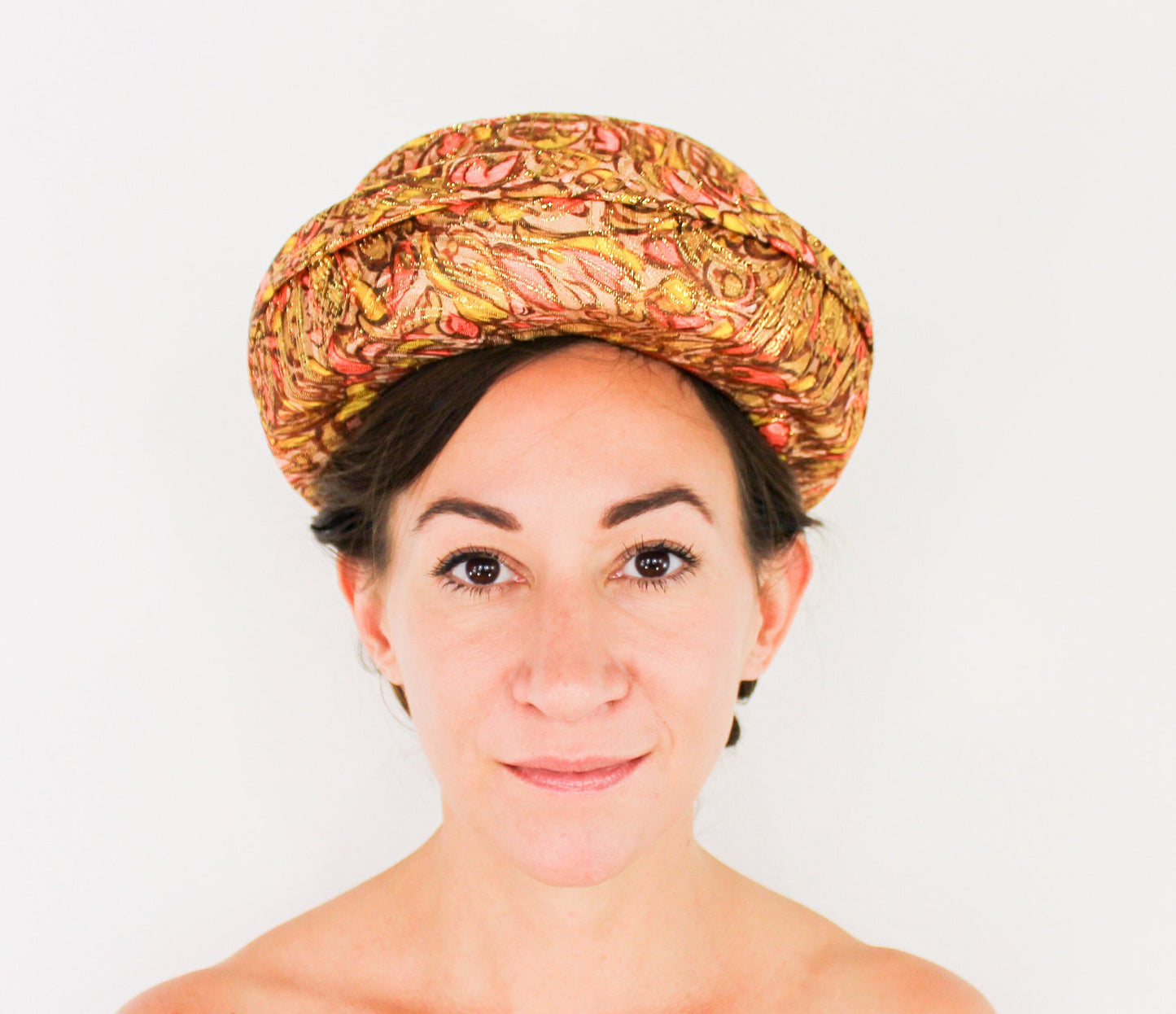 1960s Metallic Orange Hat