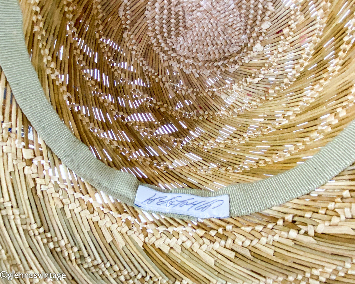 1980s Lord & Taylor Wide Brim Straw Hat