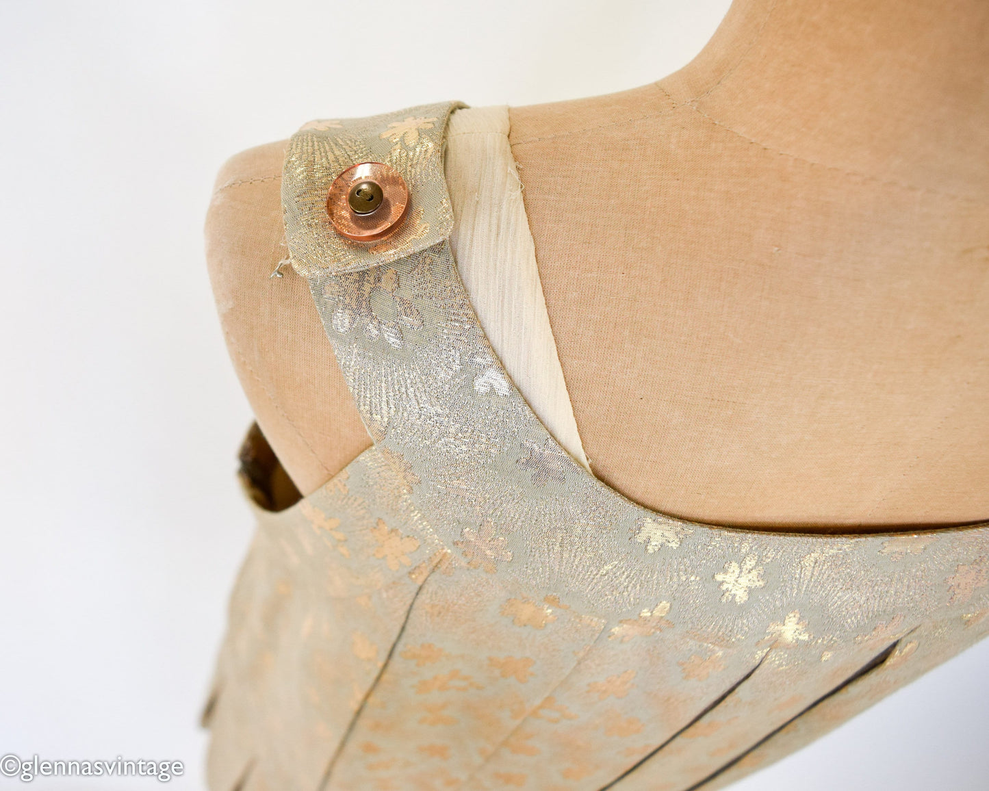 Marc Jacobs 1990s Gold Pleated Party Dress, Medium
