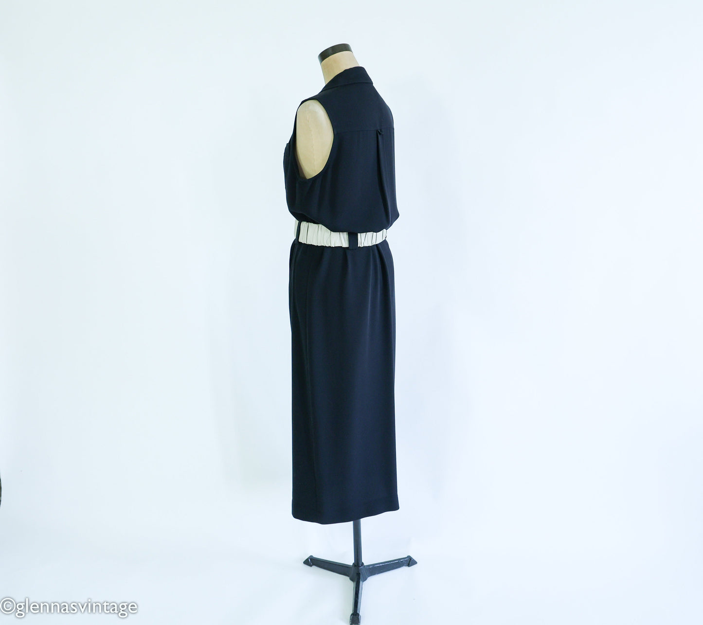 Emanuel Ungaro Black Sleeveless Dress 1990s, Medium