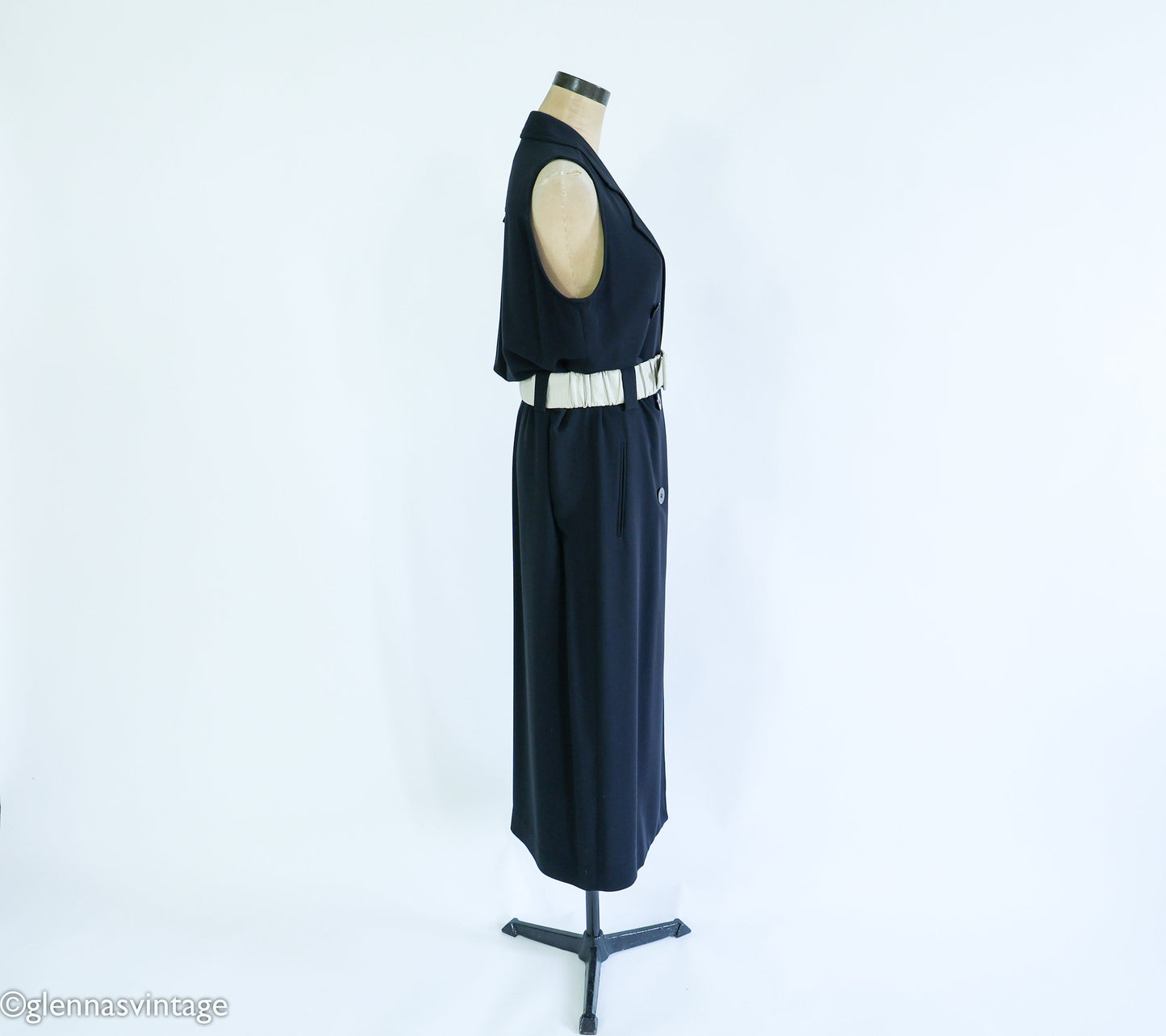 Emanuel Ungaro Black Sleeveless Dress 1990s, Medium