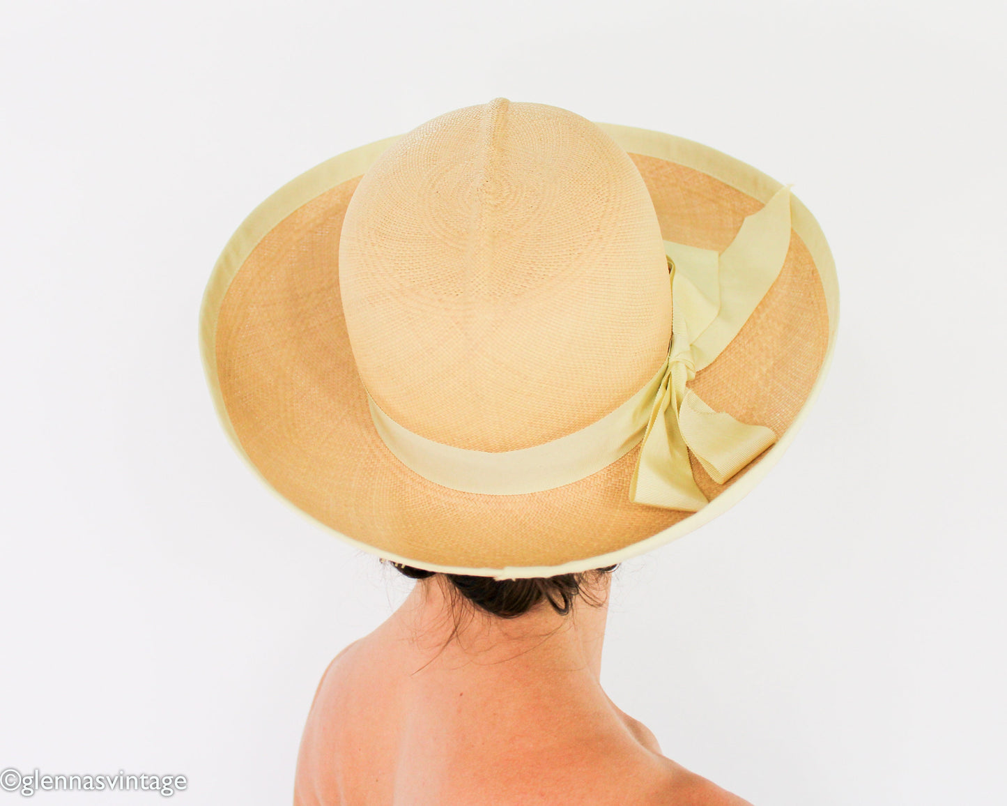 1980s Straw Wide Brim Hat, Doreé of New York
