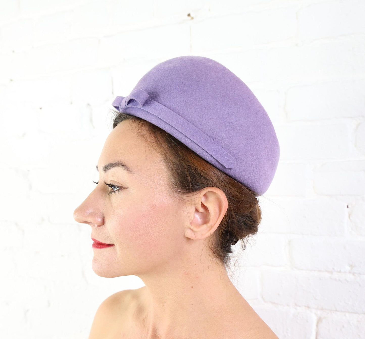 1960s Lavender Purple Bubble Hat