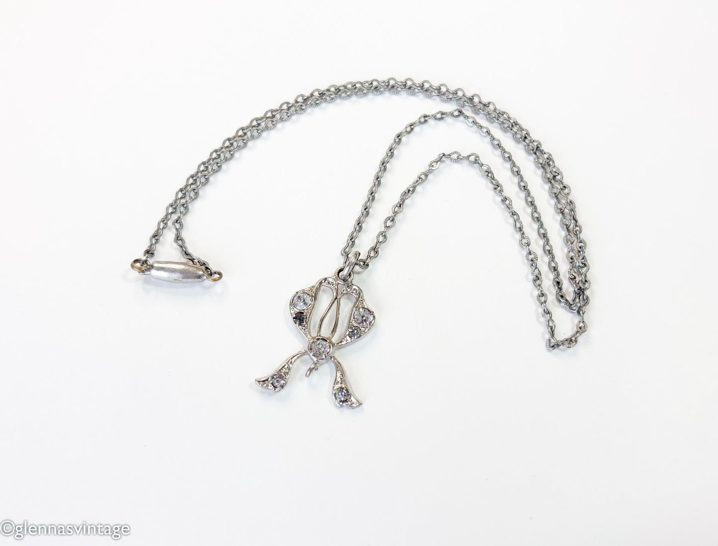 1930s Silver Delicate Necklace | Silver Pendant