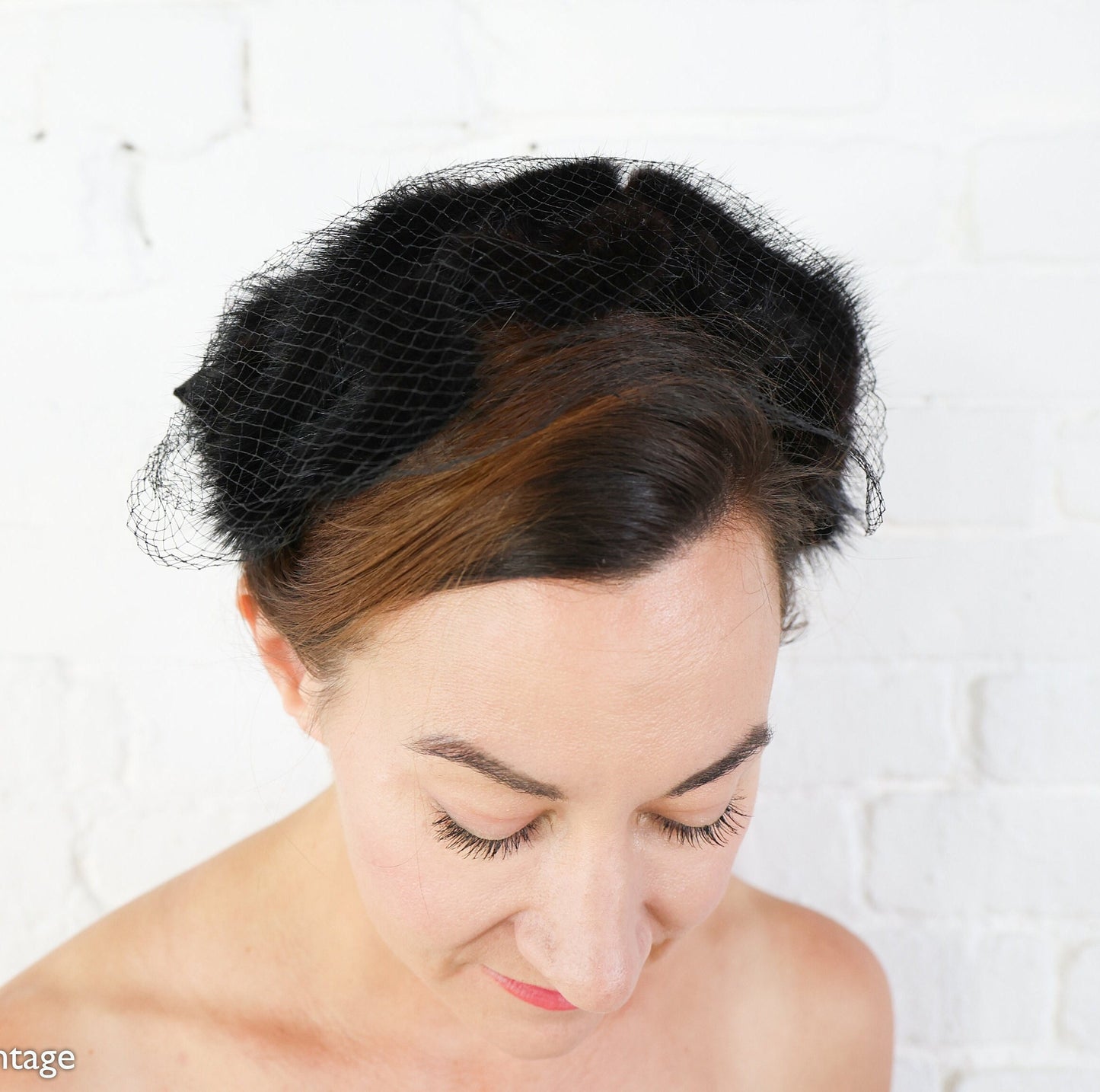 Black Bow Veil Fascinator, Elegant Headpiece for Special Occasions