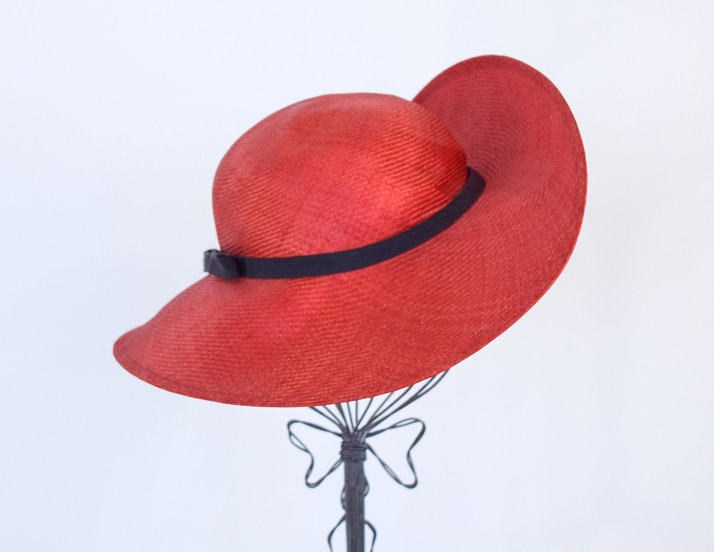 1980s Red Straw Sun Hat |