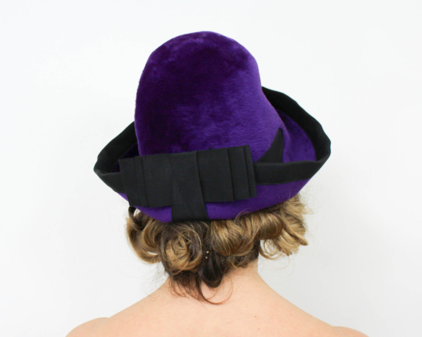 1960s Mr. John Jr. Purple Velour Hat