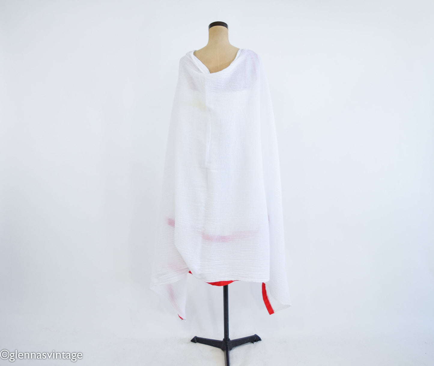 1970s White Cotton Summer Dress, Young Edwardian, Small