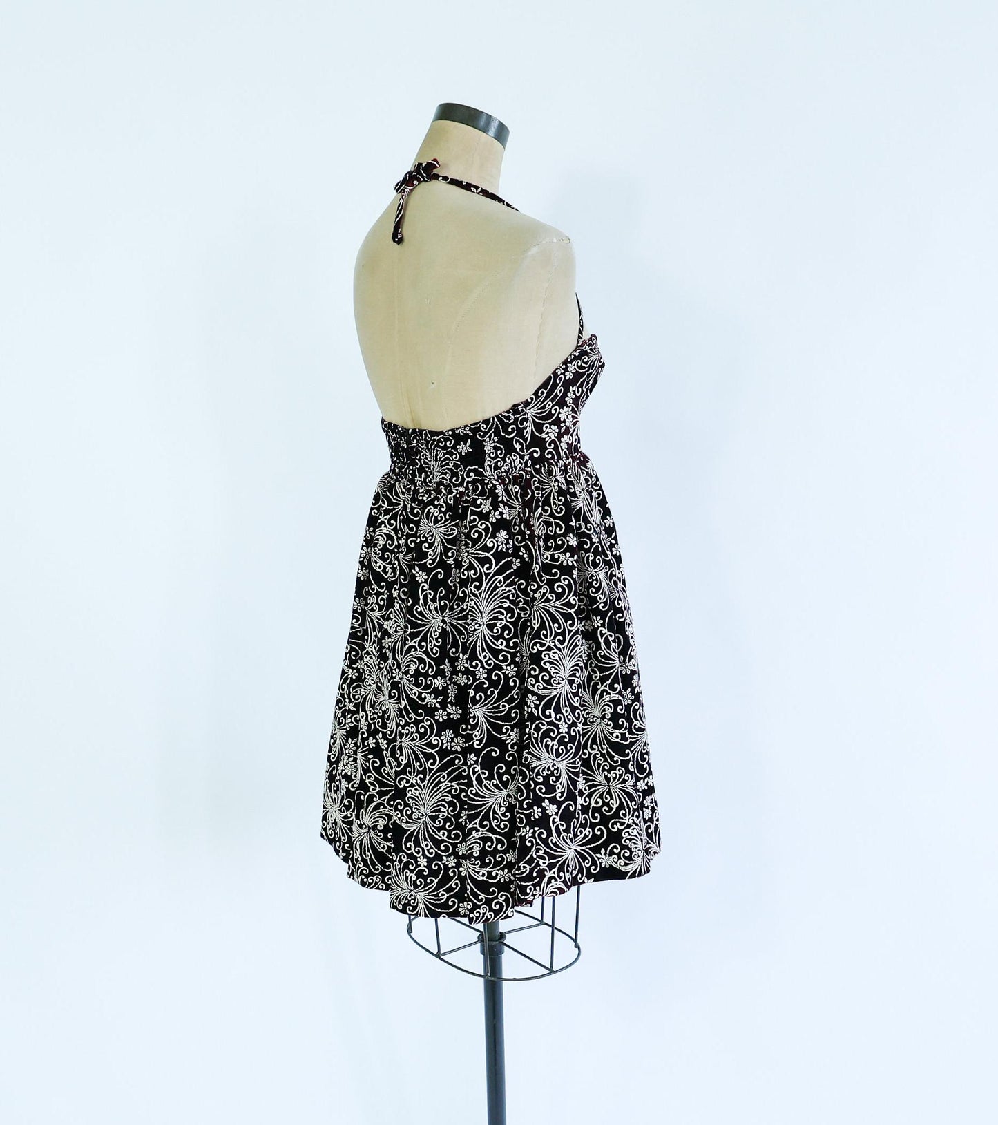 1990s Black Print Mini Dress | Betsey Johnson, Small