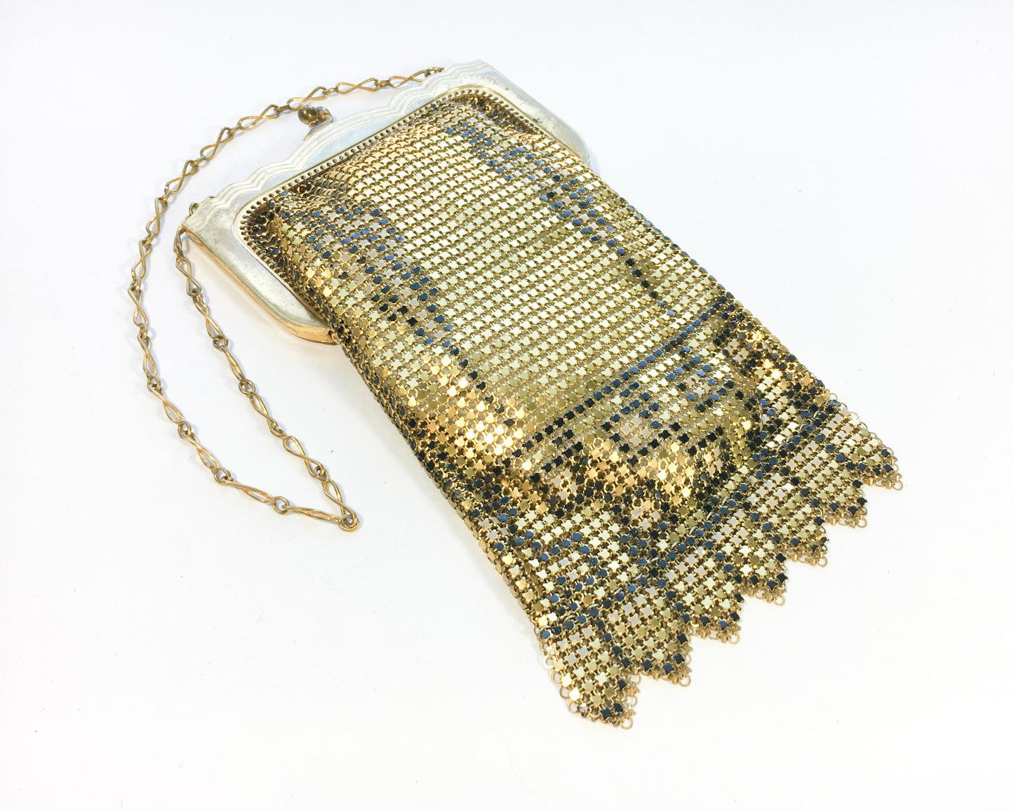 1920s Gold Deco Mesh Handbag