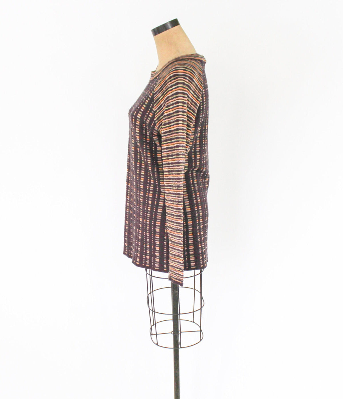 1990s Missoni Brown Knit Stripe Sweater |, Large