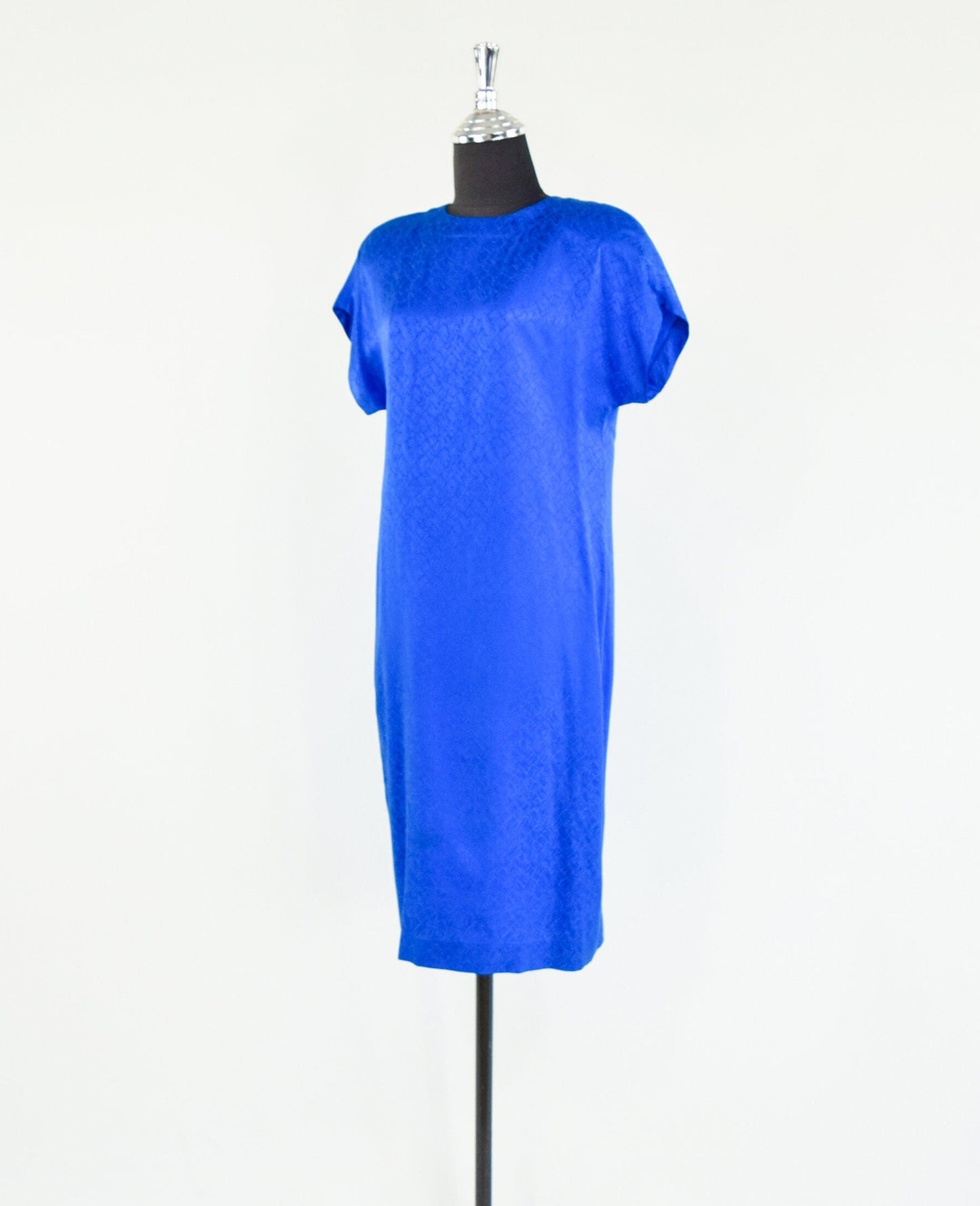 1980s Royal Blue Silk Dress Suit, Liz Claiborne, Petites Size 4