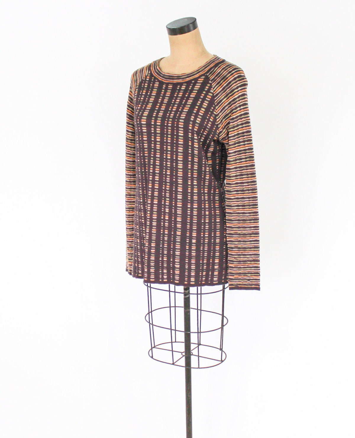 1990s Missoni Brown Knit Stripe Sweater |, Large