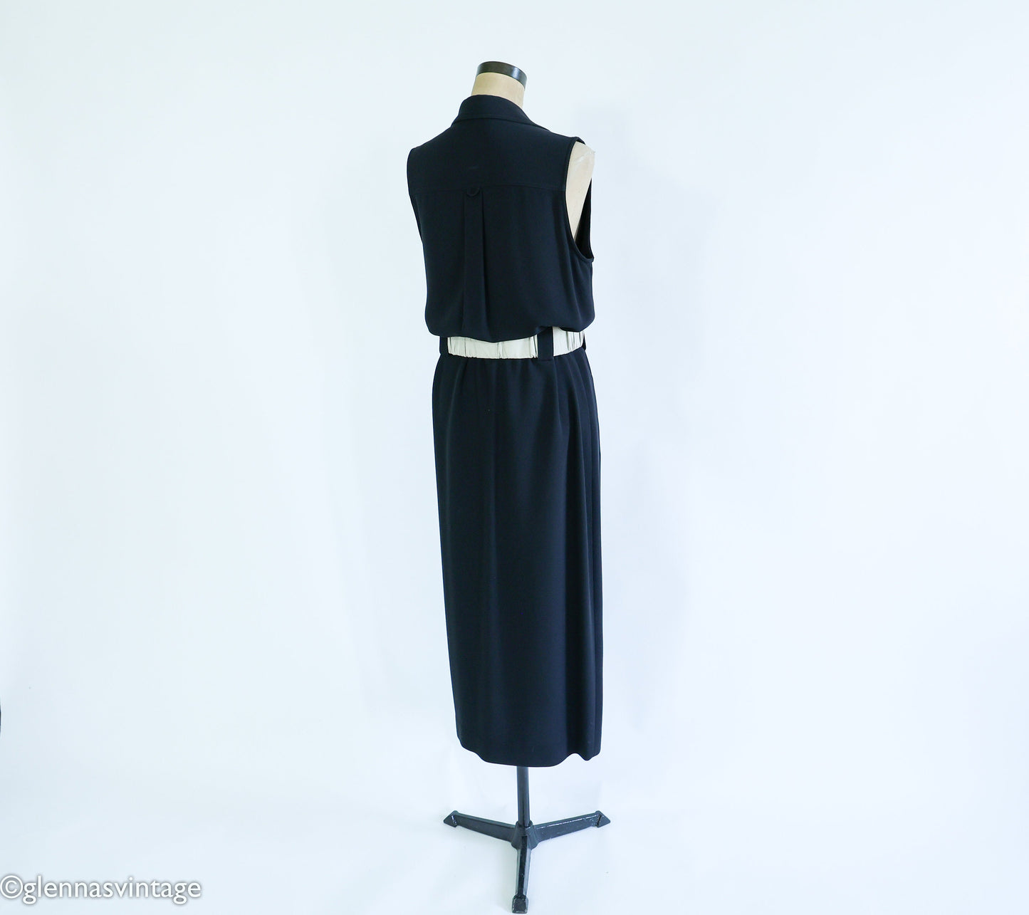 Emanuel Ungaro Black Sleeveless Dress 1990s, Medium