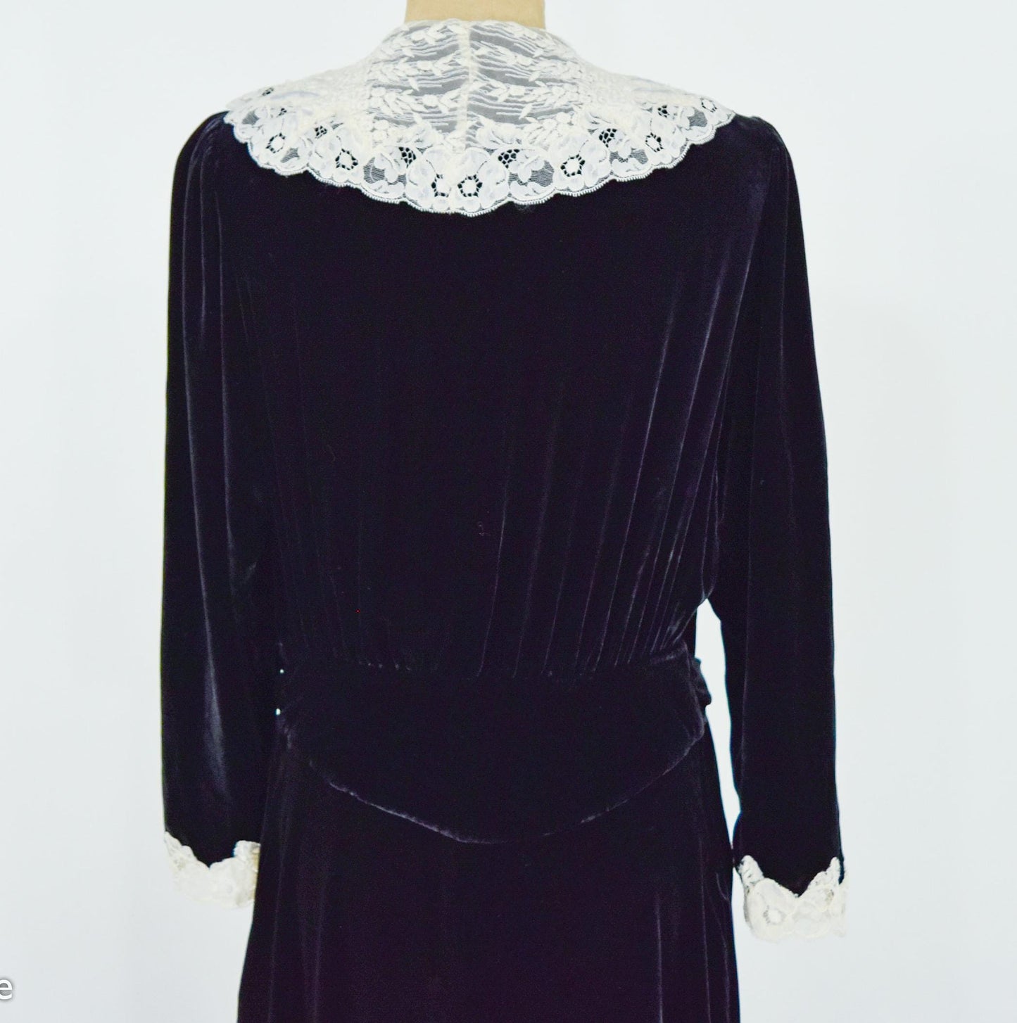 Christian Dior  1980s Black Velvet Dressing Gown, Medium