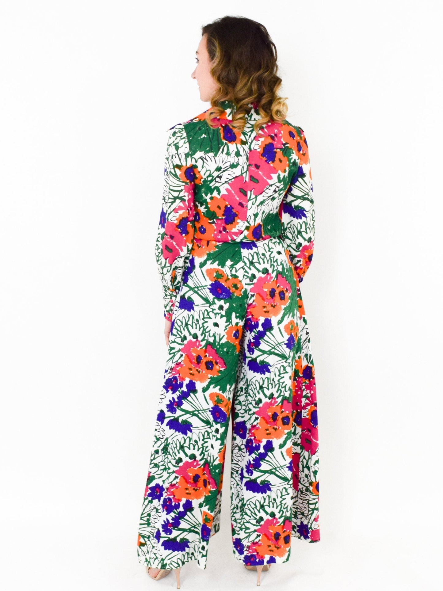 VERA Floral Palazzo Pants & Blouse Set, Medium