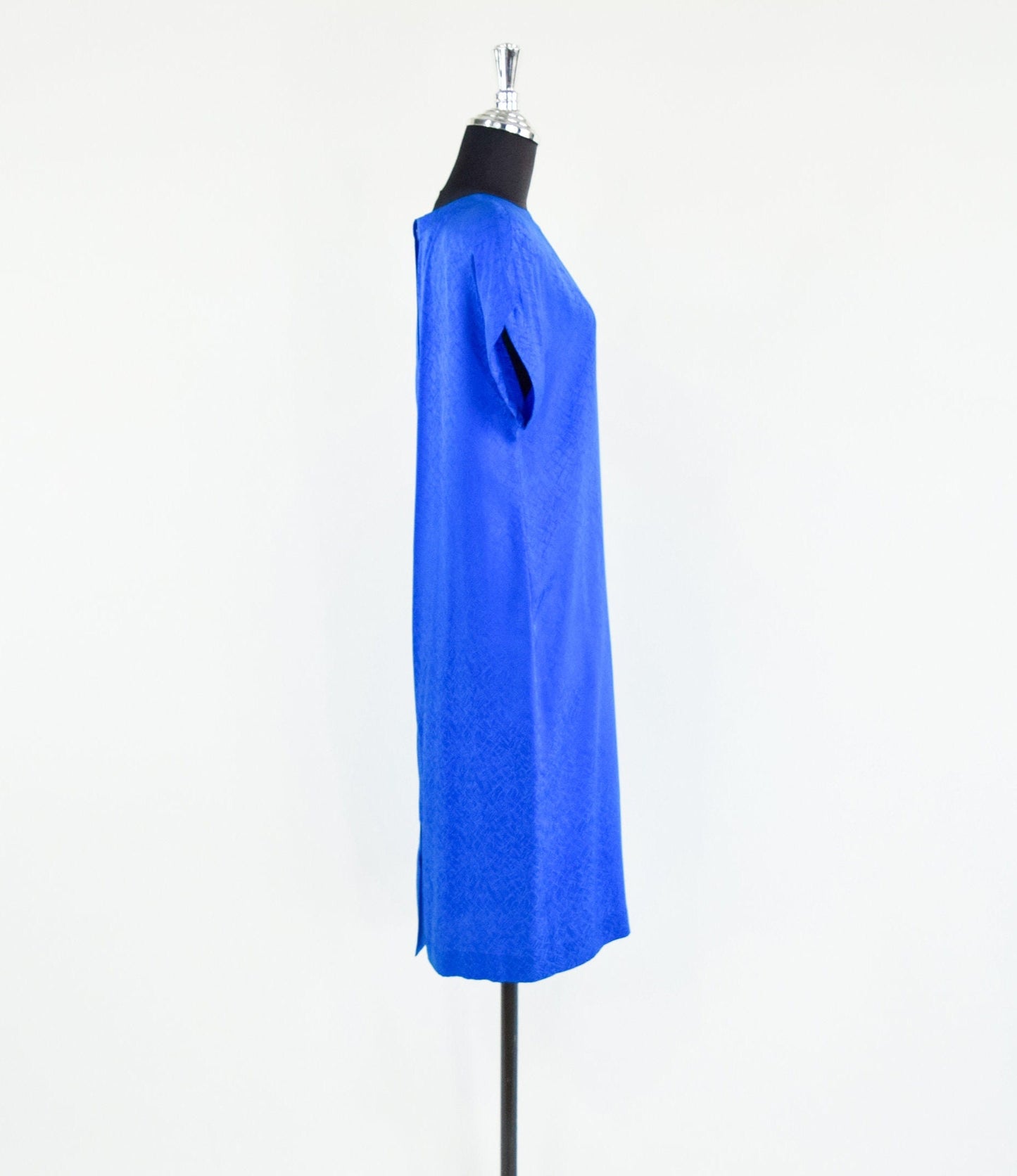 1980s Royal Blue Silk Dress Suit, Liz Claiborne, Petites Size 4