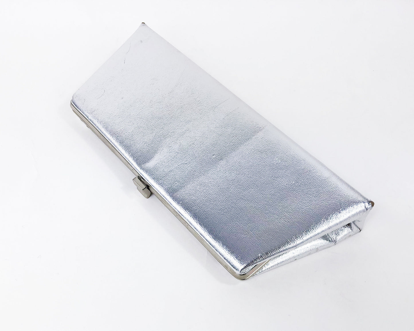 | Metallic Faux Leather Evening Bag