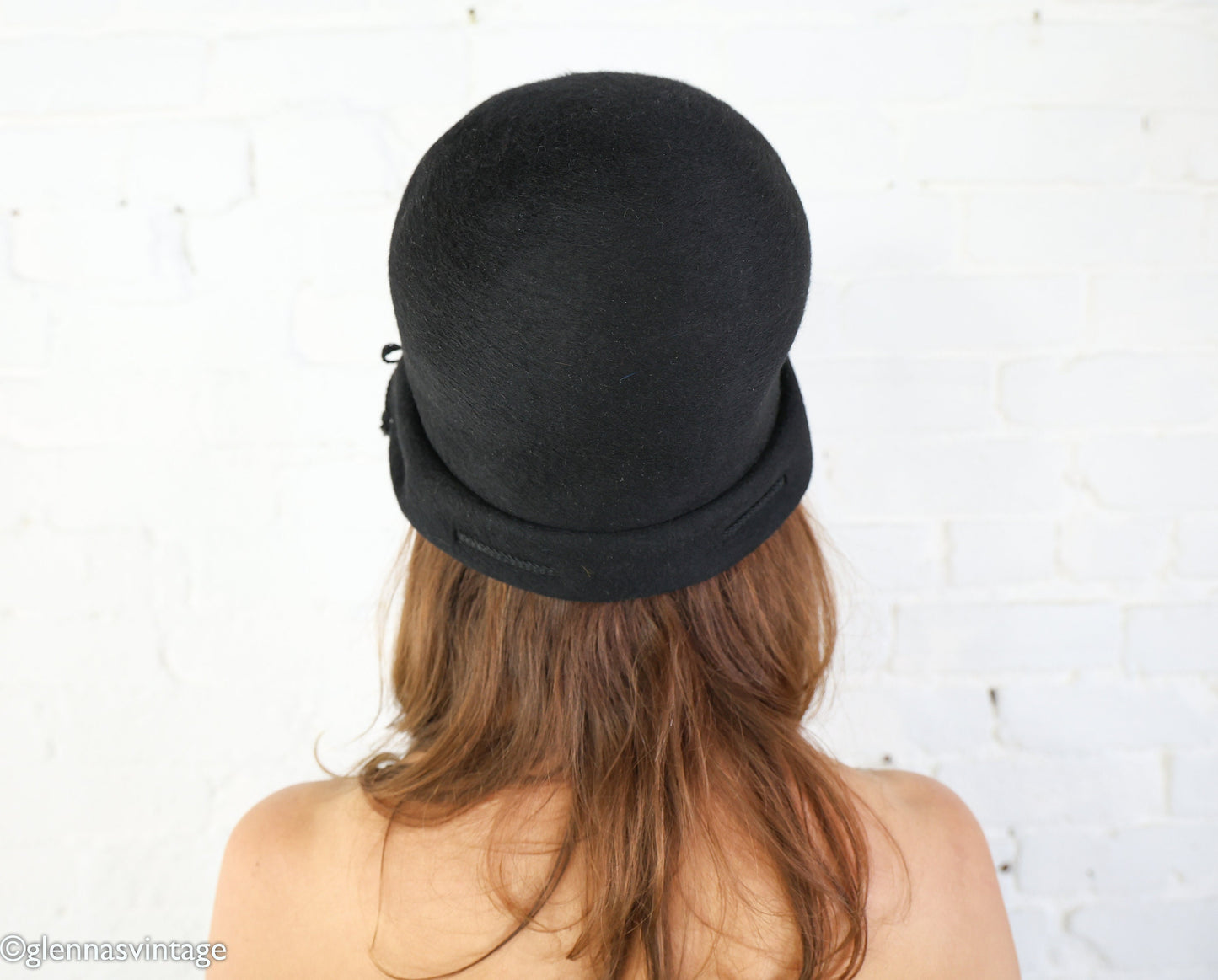 1960s Black Wool Felt Hat