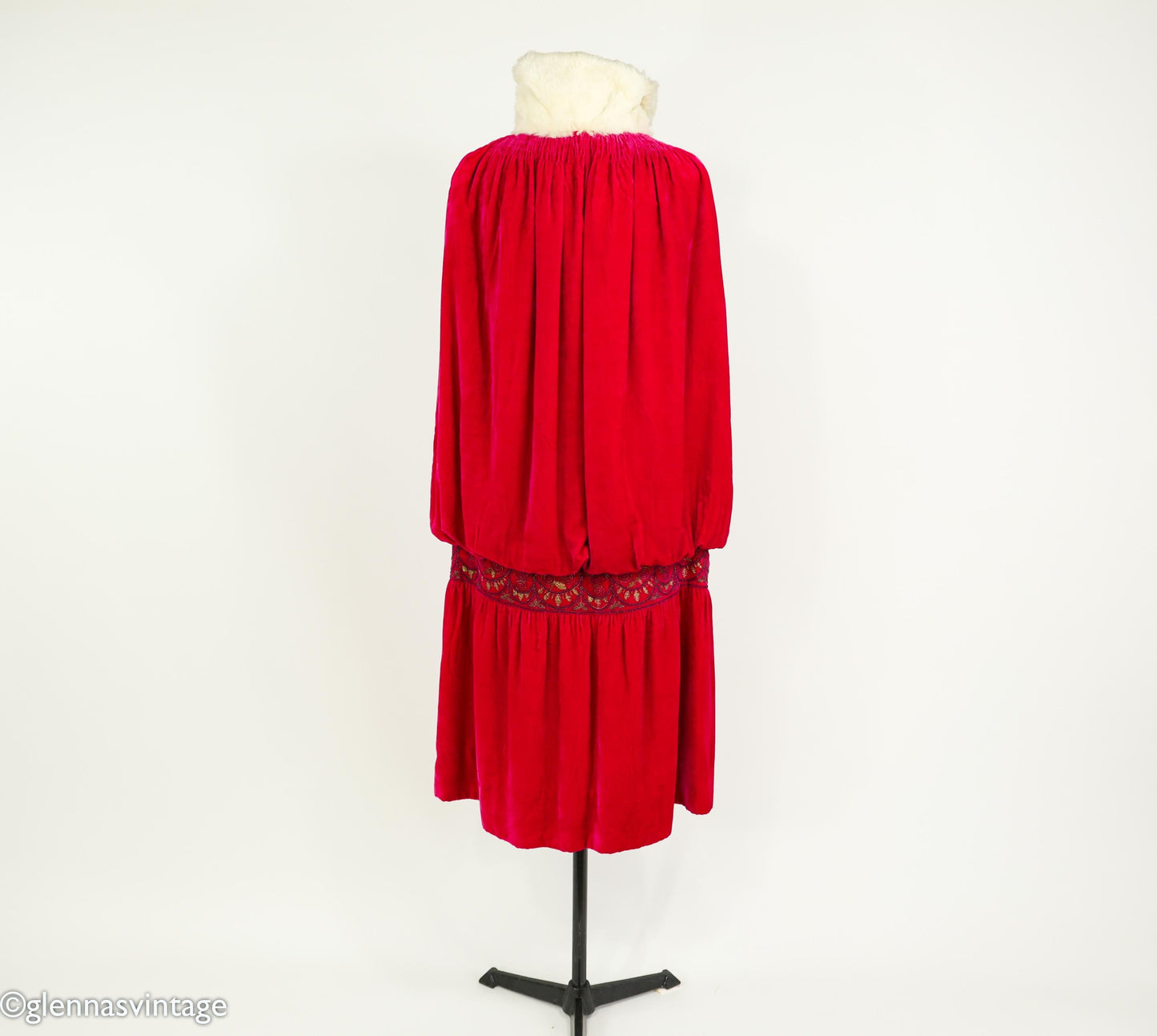 1900s Fuchsia Silk Velvet Cape, Antique Turn of the Century Evening Coat