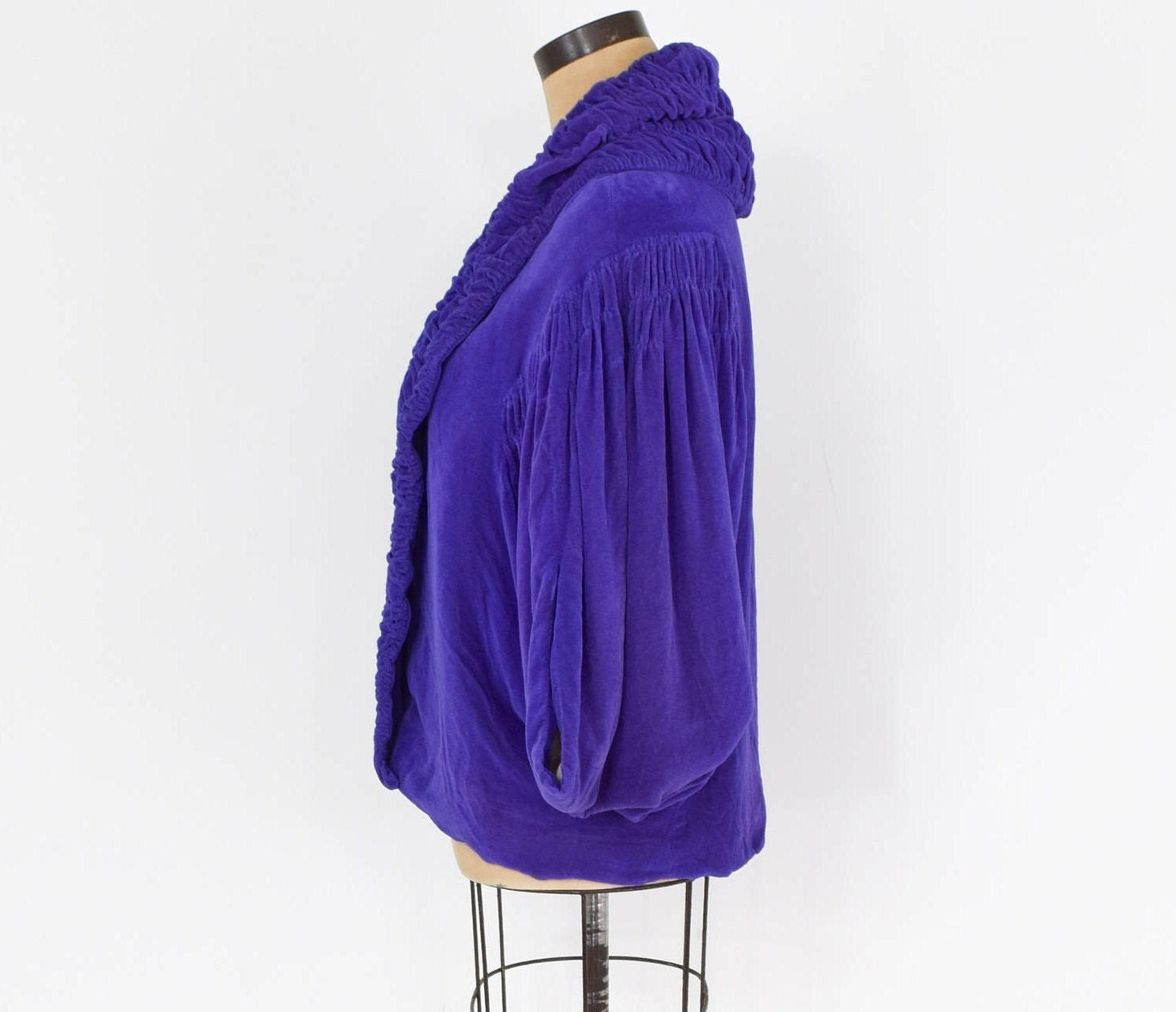 1900s Violet Silk Velvet Capelet | Downton Abbey Style