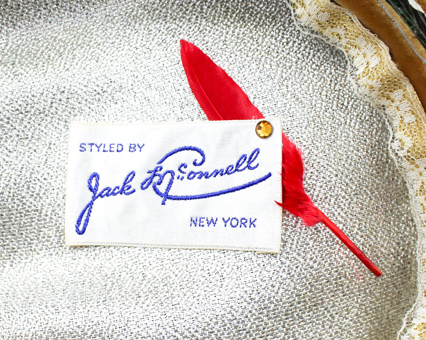 1960s Brown Quail Feather Hat Jack McConnell